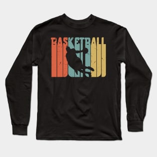 Vintage Retro Basketball / basketball lover / basketball fan / basketball gift idea / basketball present Long Sleeve T-Shirt